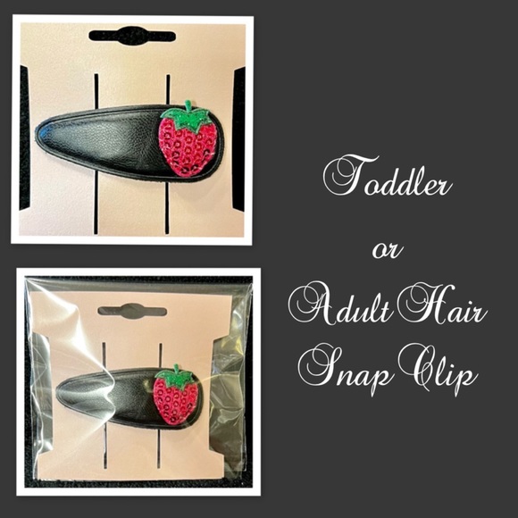 Toddler Hair Clip, Snap Clip for Child or Adult, Leather Snap Clip - Picture 1 of 2